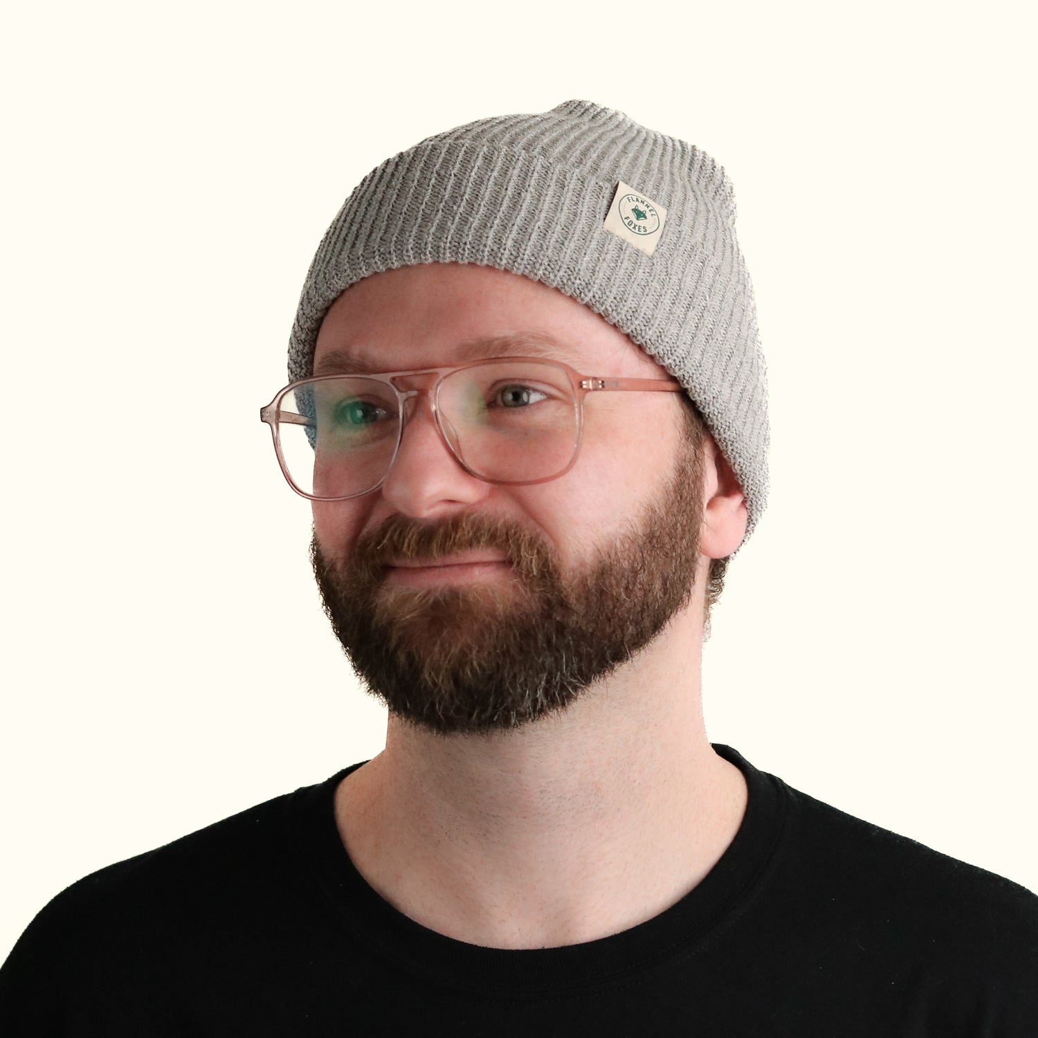 Recycled Cotton Ribbed Toque — Grey