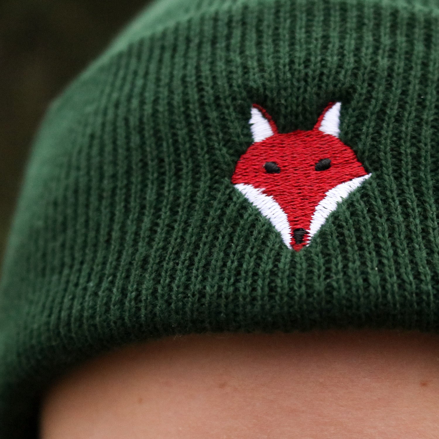 Embroidered Fox Toque