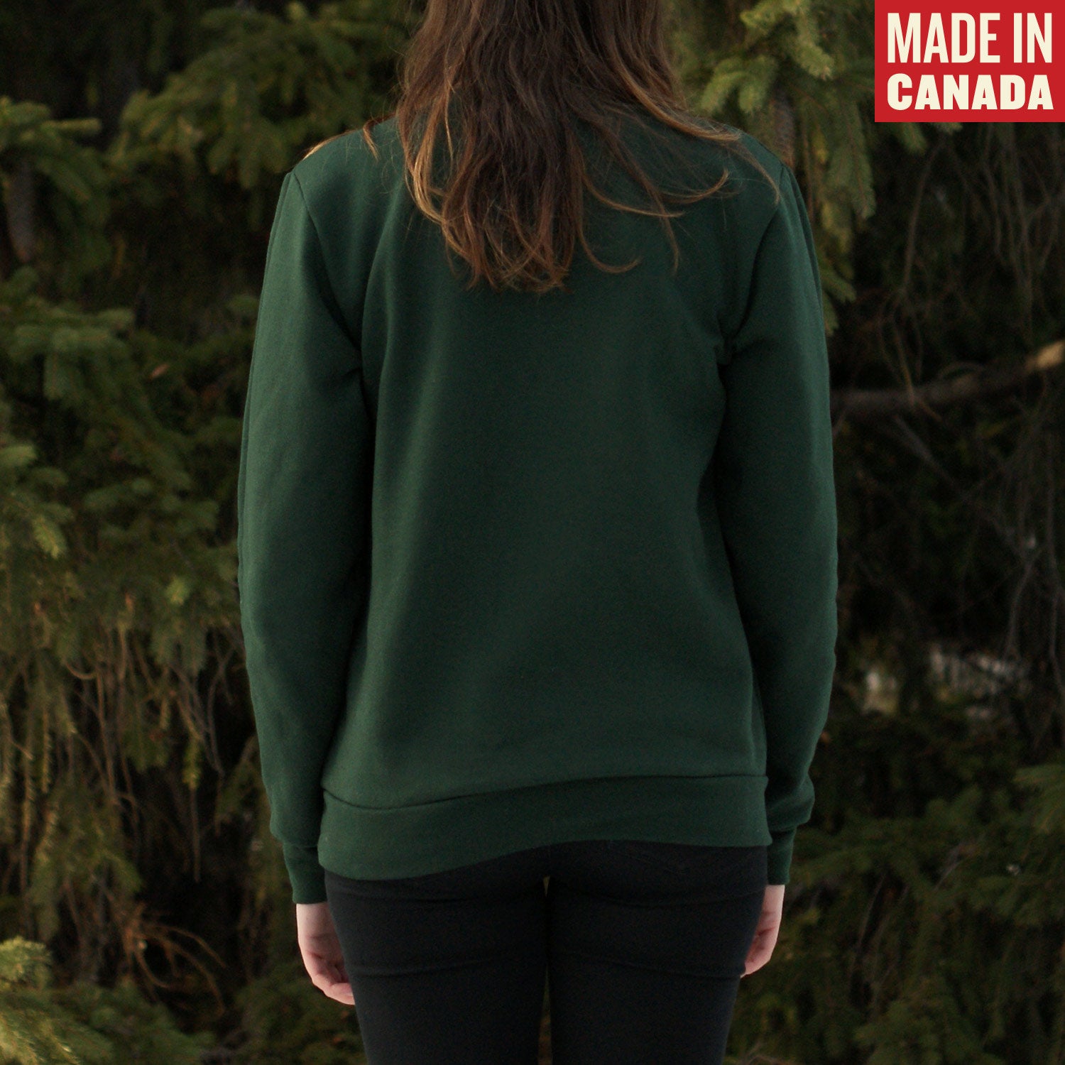 Embroidered Fox Sweatshirt - Forest