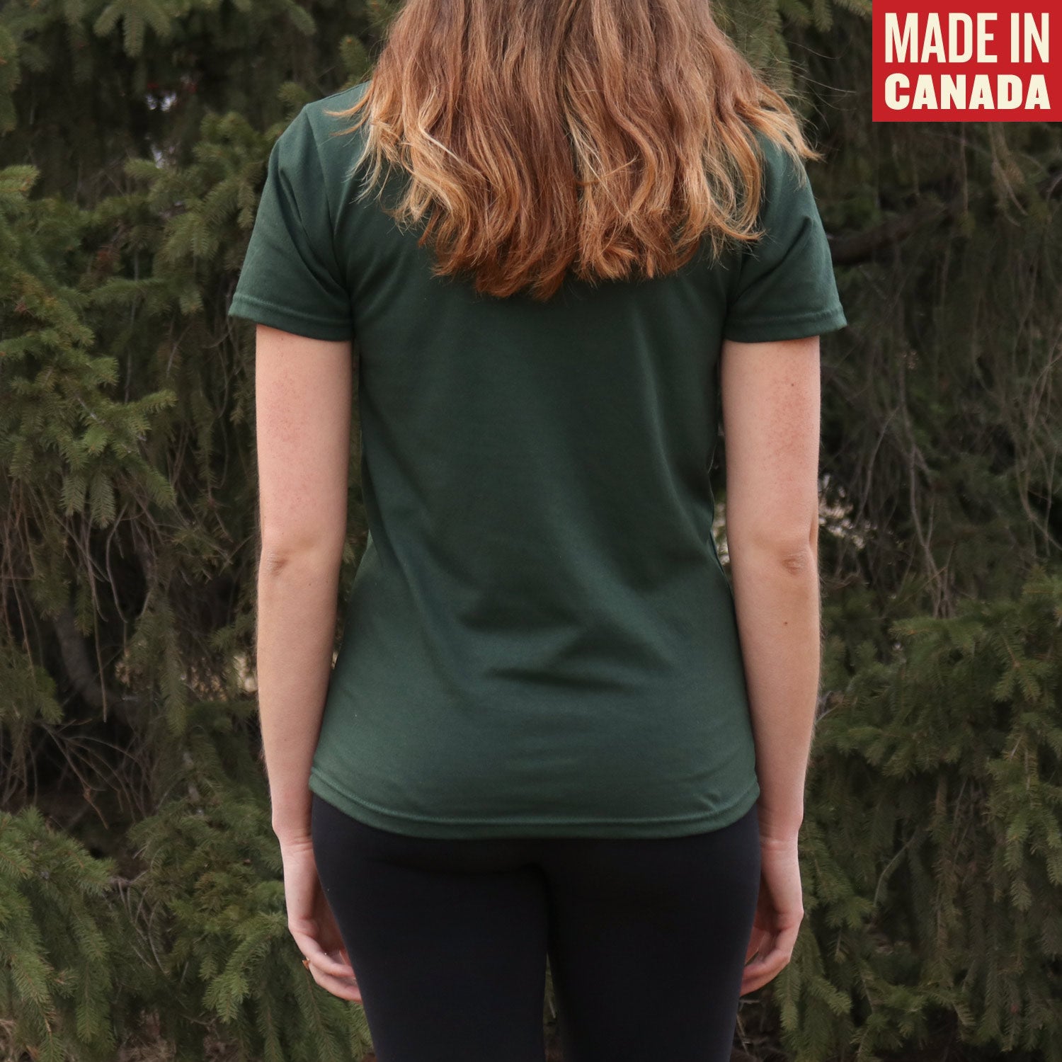 Embroidered Fox Tee - Forest