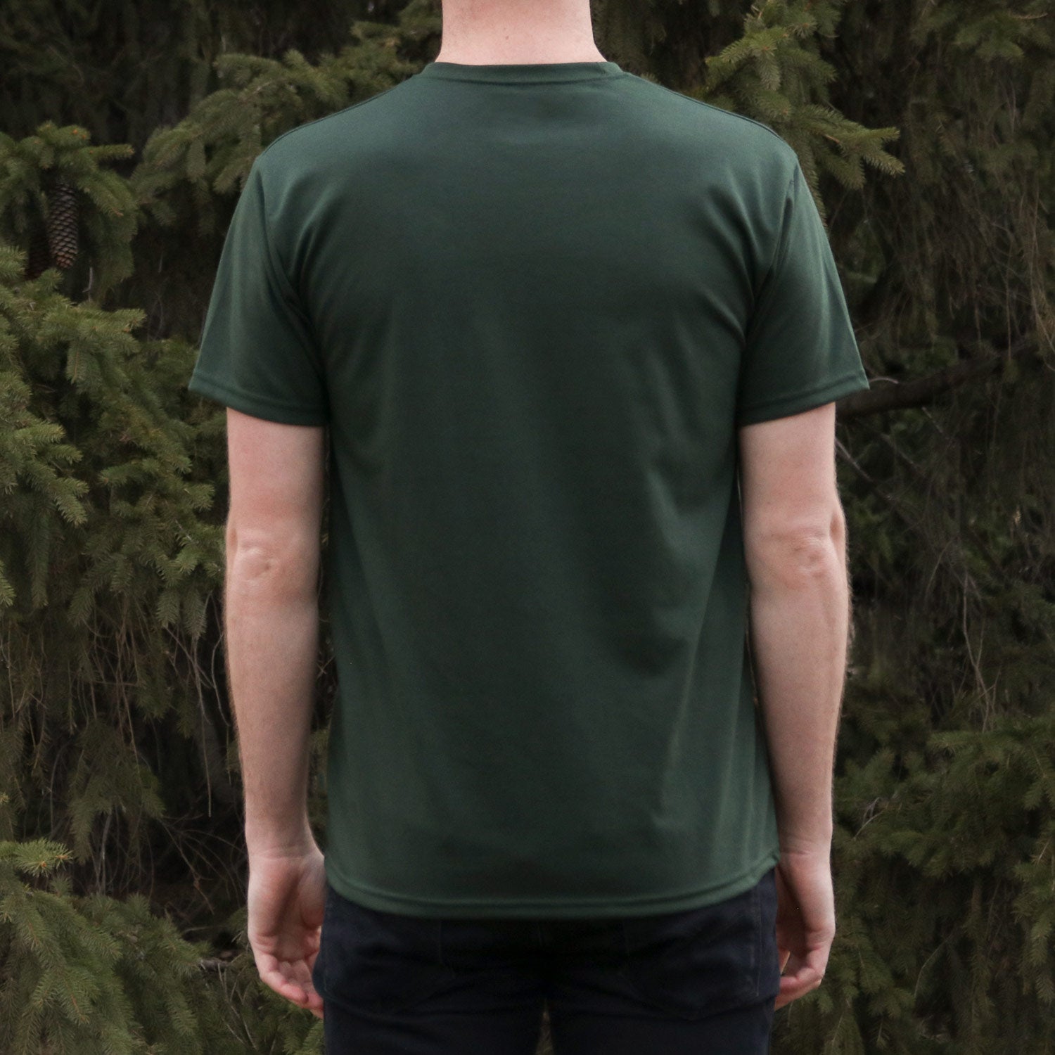 Embroidered Fox Tee - Forest